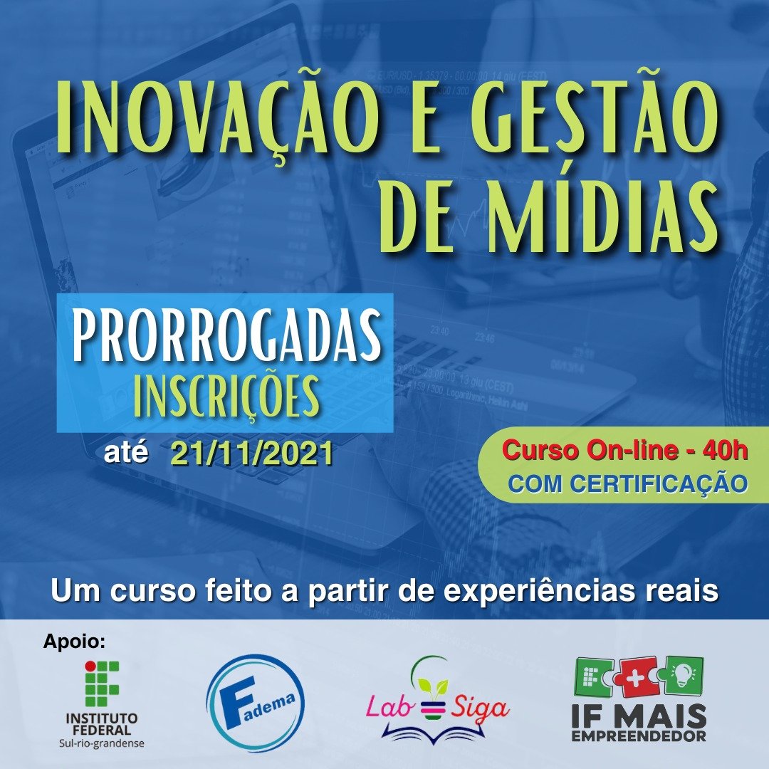 Curso Inovação e Gestão de Mídias On-line inicia hoje — imagem de destaque